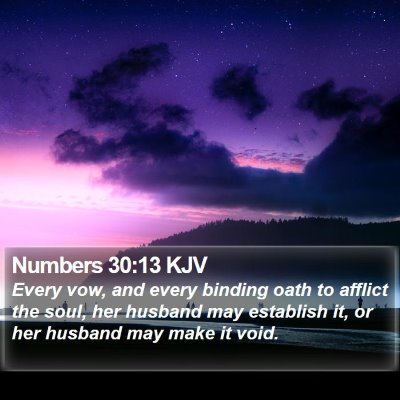Numbers 30:13 KJV Bible Verse Image