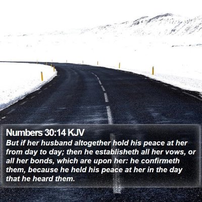Numbers 30:14 KJV Bible Verse Image