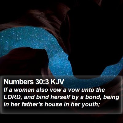 Numbers 30:3 KJV Bible Verse Image