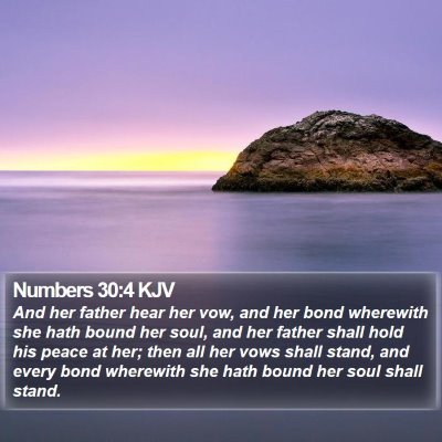 Numbers 30:4 KJV Bible Verse Image