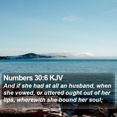 Numbers 30:6 KJV Bible Verse Image
