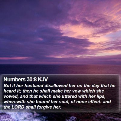 Numbers 30:8 KJV Bible Verse Image