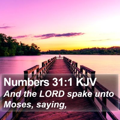 Numbers 31:1 KJV Bible Verse Image