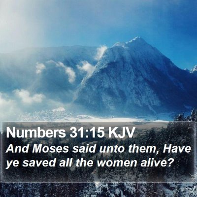 Numbers 31:15 KJV Bible Verse Image