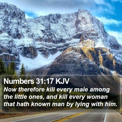 Numbers 31:17 KJV Bible Verse Image