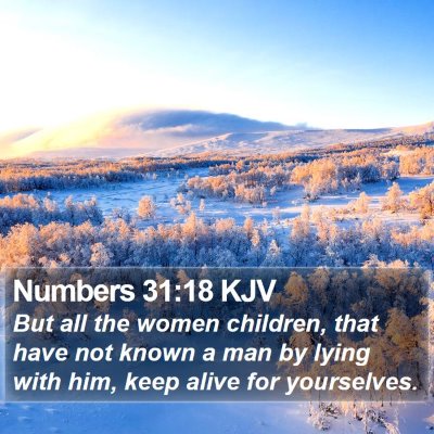 Numbers 31:18 KJV Bible Verse Image