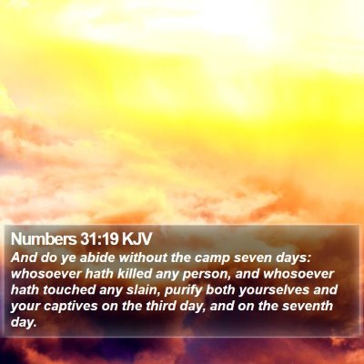 Numbers 31:19 KJV Bible Verse Image