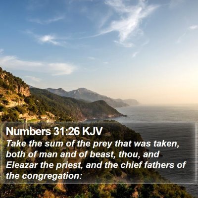 Numbers 31:26 KJV Bible Verse Image