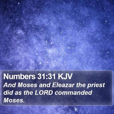Numbers 31:31 KJV Bible Verse Image