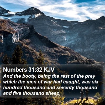 Numbers 31:32 KJV Bible Verse Image