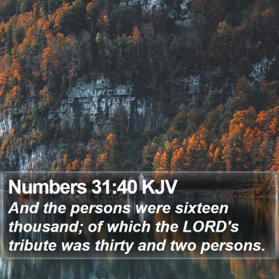 Numbers 31:40 KJV Bible Verse Image