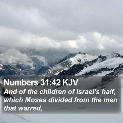 Numbers 31:42 KJV Bible Verse Image