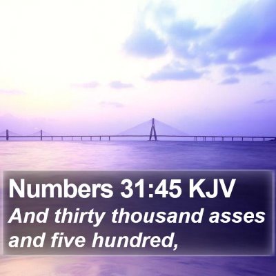 Numbers 31:45 KJV Bible Verse Image