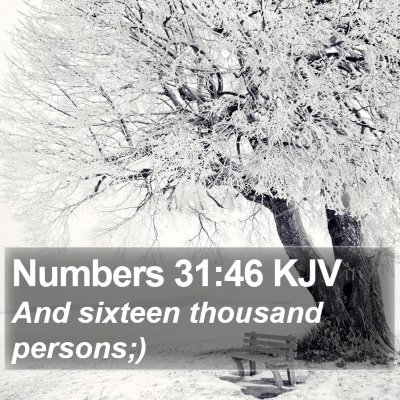 Numbers 31:46 KJV Bible Verse Image
