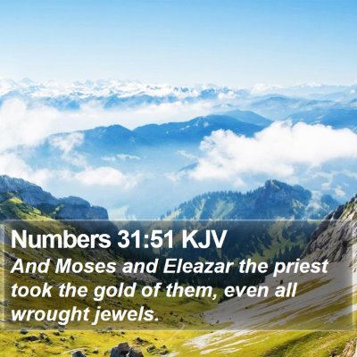 Numbers 31:51 KJV Bible Verse Image