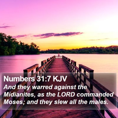 Numbers 31:7 KJV Bible Verse Image