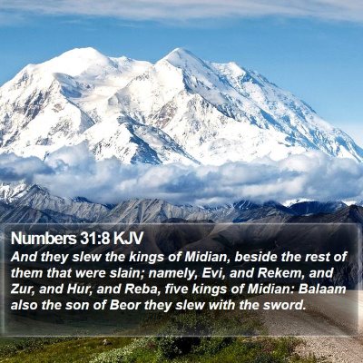 Numbers 31:8 KJV Bible Verse Image
