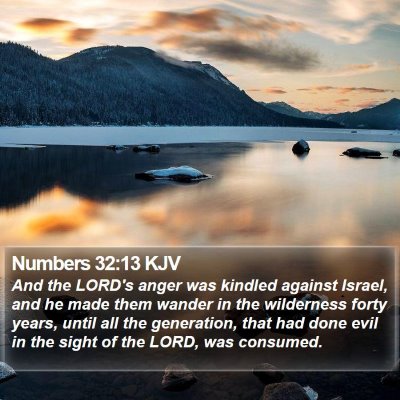 Numbers 32:13 KJV Bible Verse Image