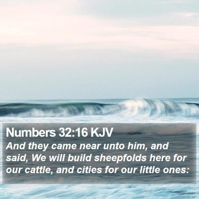 Numbers 32:16 KJV Bible Verse Image