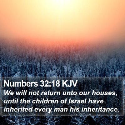 Numbers 32:18 KJV Bible Verse Image
