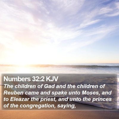 Numbers 32:2 KJV Bible Verse Image