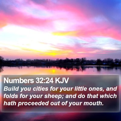 Numbers 32:24 KJV Bible Verse Image