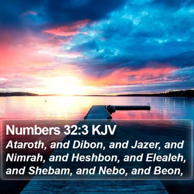 Numbers 32:3 KJV Bible Verse Image