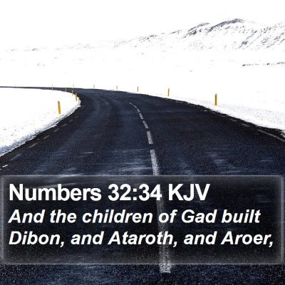 Numbers 32:34 KJV Bible Verse Image