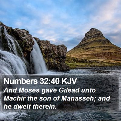 Numbers 32:40 KJV Bible Verse Image