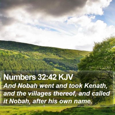 Numbers 32:42 KJV Bible Verse Image