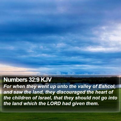 Numbers 32:9 KJV Bible Verse Image