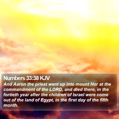 Numbers 33:38 KJV Bible Verse Image