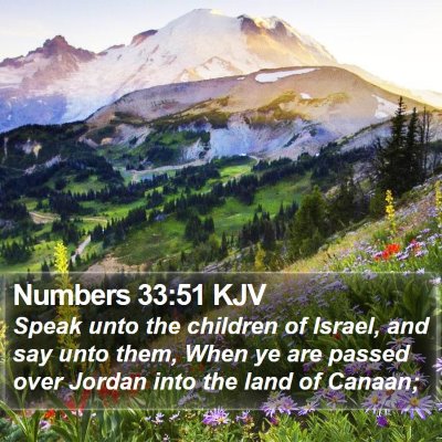 Numbers 33:51 KJV Bible Verse Image