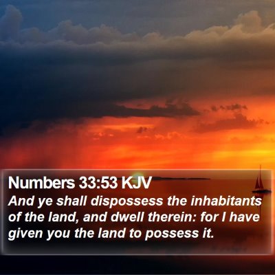 Numbers 33:53 KJV Bible Verse Image