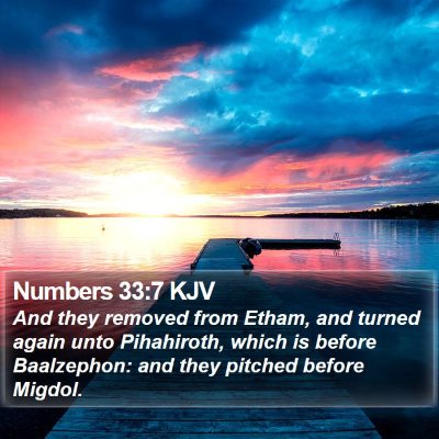 Numbers 33:7 KJV Bible Verse Image