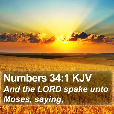 Numbers 34:1 KJV Bible Verse Image