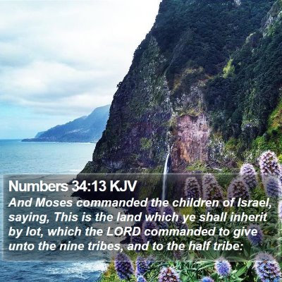 Numbers 34:13 KJV Bible Verse Image