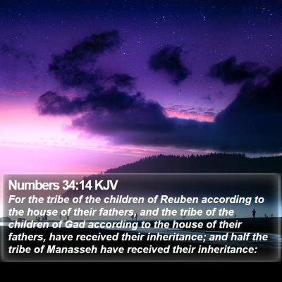 Numbers 34:14 KJV Bible Verse Image