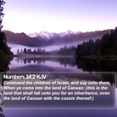 Numbers 34:2 KJV Bible Verse Image