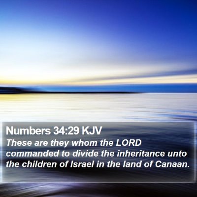 Numbers 34:29 KJV Bible Verse Image