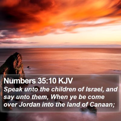 Numbers 35:10 KJV Bible Verse Image