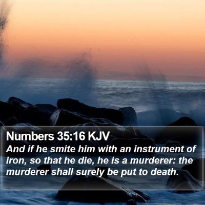 Numbers 35:16 KJV Bible Verse Image