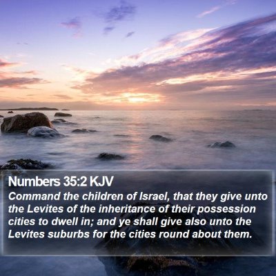 Numbers 35:2 KJV Bible Verse Image