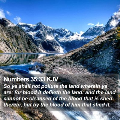 Numbers 35:33 KJV Bible Verse Image