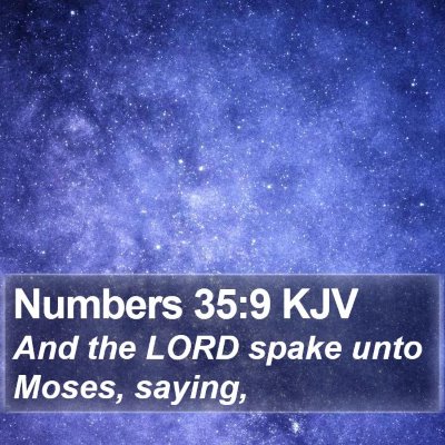 Numbers 35:9 KJV Bible Verse Image
