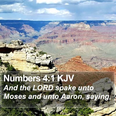 Numbers 4:1 KJV Bible Verse Image