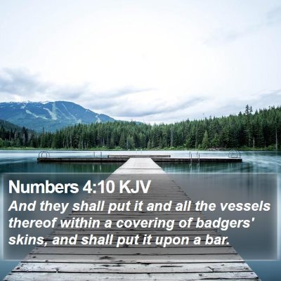 Numbers 4:10 KJV Bible Verse Image