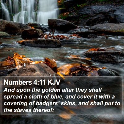 Numbers 4:11 KJV Bible Verse Image