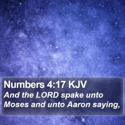 Numbers 4:17 KJV Bible Verse Image