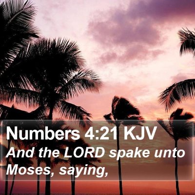 Numbers 4:21 KJV Bible Verse Image